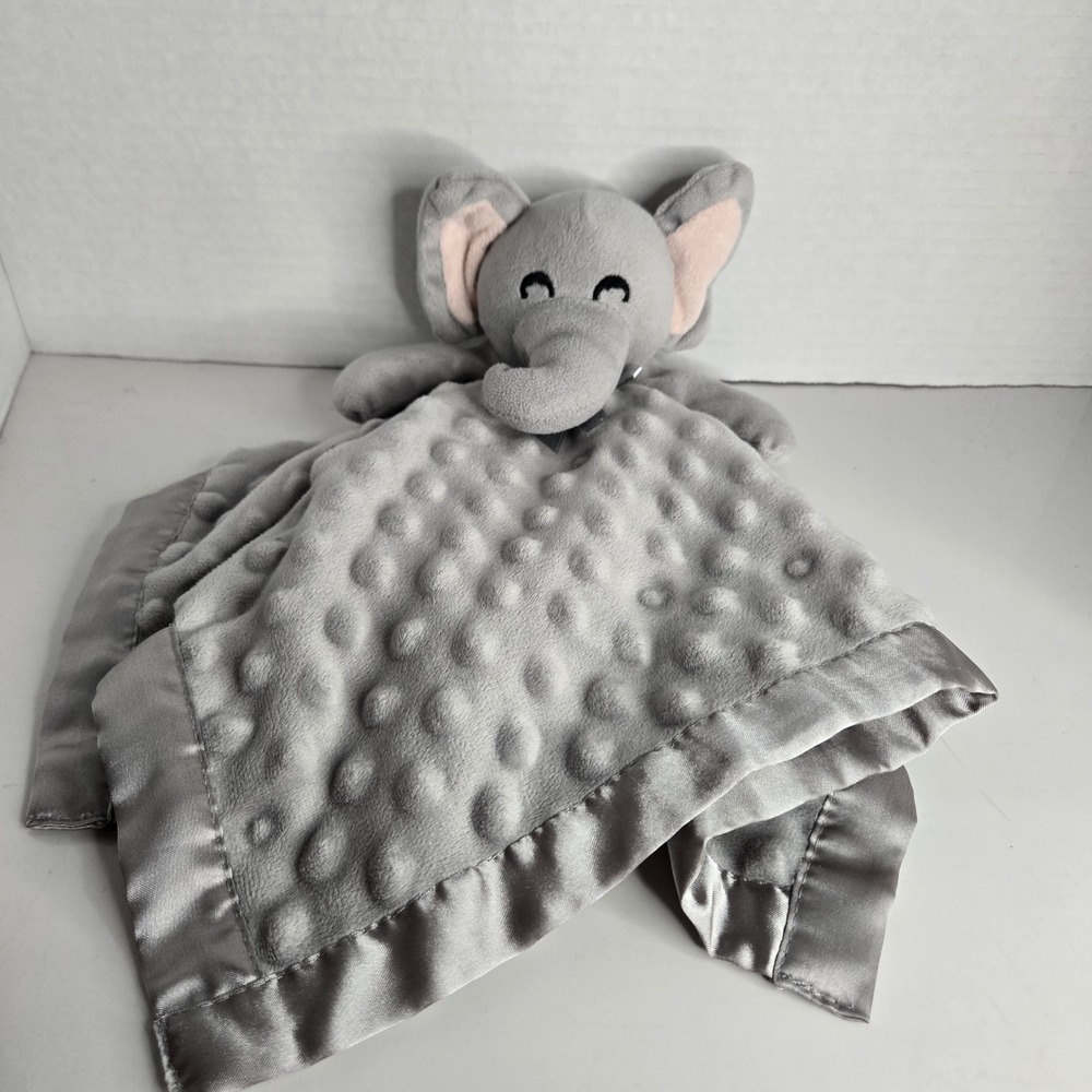 Pro Goleem Grey Elephant Security Blanket Lovey Unisex Newborn Snuggle Toy